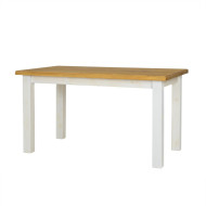 Rustikální jídelní stůl POPRAD WHITE MES13A 120x80 cm:antická bílá-světlý vosk