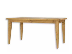 Rustikální jídelní stůl POPRAD MES03B 160x80 cm:světlý vosk