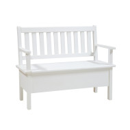 Rustikální lavice POPRAD WHITE SIL14B 150 cm:bílá patina-tmavý vosk