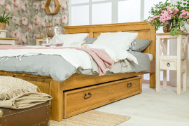 Rustikální postel POPRAD ACC03 90x200 cm:světlý vosk