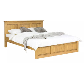 Rustikální postel POPRAD ACC03 160x200 cm: světlý vosk