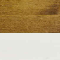 Rustikální jídelní stůl POPRAD WHITE MES13A 120x80 cm:bílý vosk-tmavý vosk