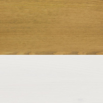 Rustikální jídelní stůl POPRAD WHITE MES13B 180x90 cm:bílý vosk-světlý vosk