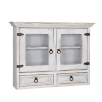 Rustikální stolek POPRAD WHITE MES 15:antická bílá-světlý vosk
