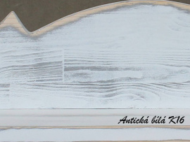 Rustikální židle POPRAD WHITE SIL02:bílá patina-tmavý vosk