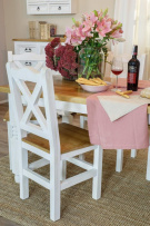 Rustikální židle POPRAD WHITE SIL02:bílá patina-světlý vosk