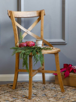 Rustikální jídelní židle POPRAD SIL25:tmavý vosk
