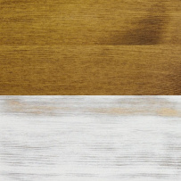 Rustikální taburet POPRAD WHITE SIL21:antická bílá-tmavý vosk