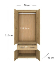 AYSON skříň 4D1S/40 dub artisan